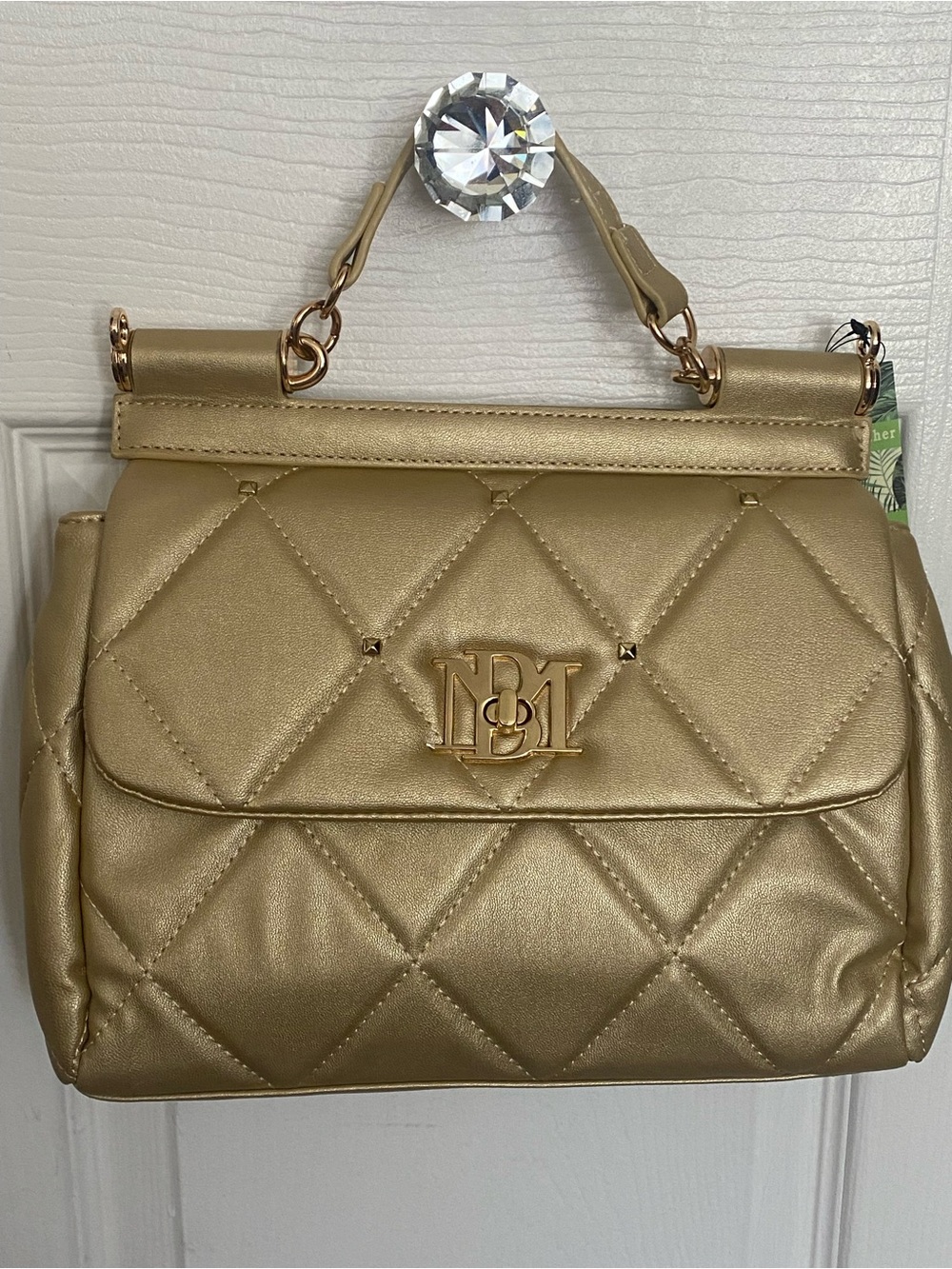 Badgley Mischka Metallic Gold Bag - Picture 5 of 6